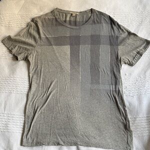 Burberry Gray Check Short Sleeve Tee